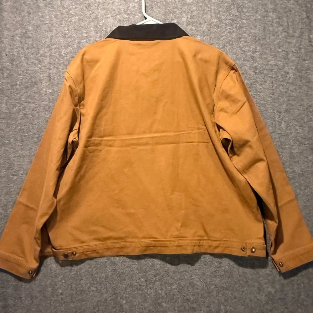 Carhartt Canvas Duck Crawford Detroit Jacket Women XL brown corduroy collar barn - Picture 3 of 15